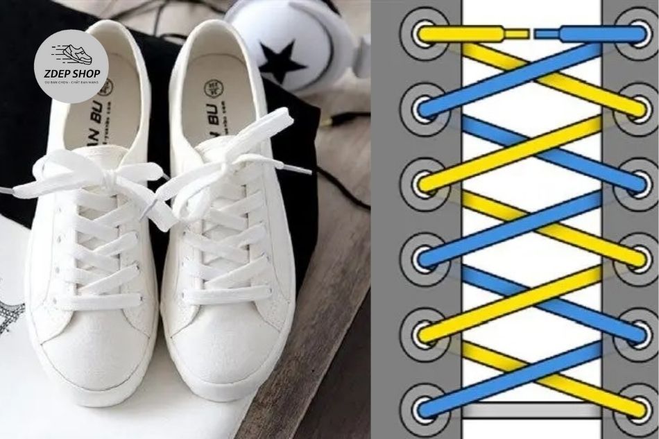 Các kiểu buộc dây giày sneaker 5 lỗ phổ biến nhất hiện nay