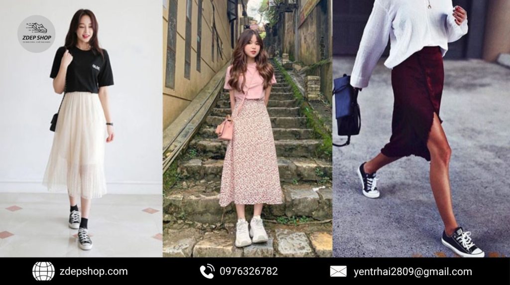Giày sneaker phối đồ nữ Bí quyết mặc đẹp và sành điệu